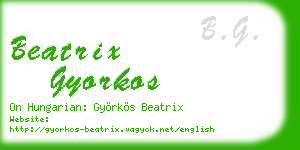 beatrix gyorkos business card